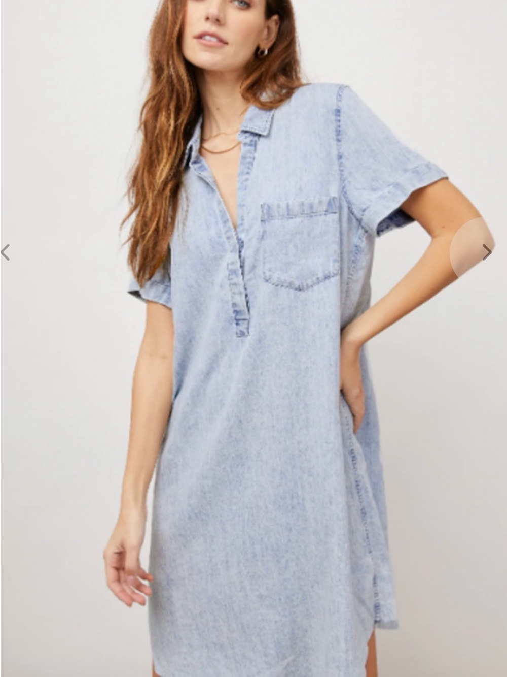 Rails Acid wash denim XS dress frayed hem